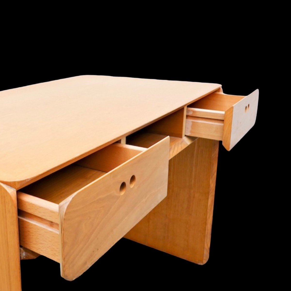 Derk Jan De Vries, Desk / Dressing Table In Beech, Modernist Design, Ca 1980s-photo-4