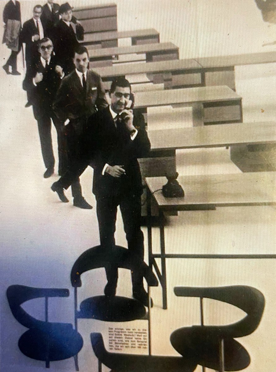 Geoffrey Harcourt Pour Hans Kaufeld Set De 4 Chaises " Airport Model 037 " 1960s-photo-7