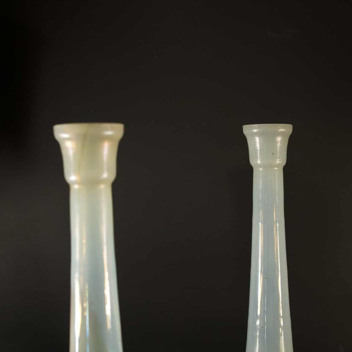 Wilhelm Kralik & Sohn Bohème, Paire De Vases En Pâte De Verre, Verre Irisé Art Nouveau, Ca 1900-photo-4