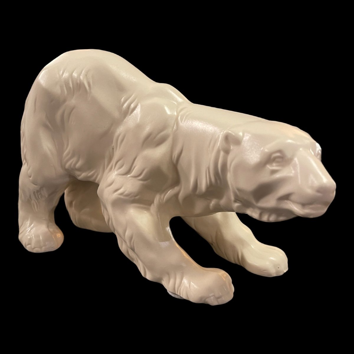 Polar Bear, Art Deco Ceramic Sculpture, Circa 1930