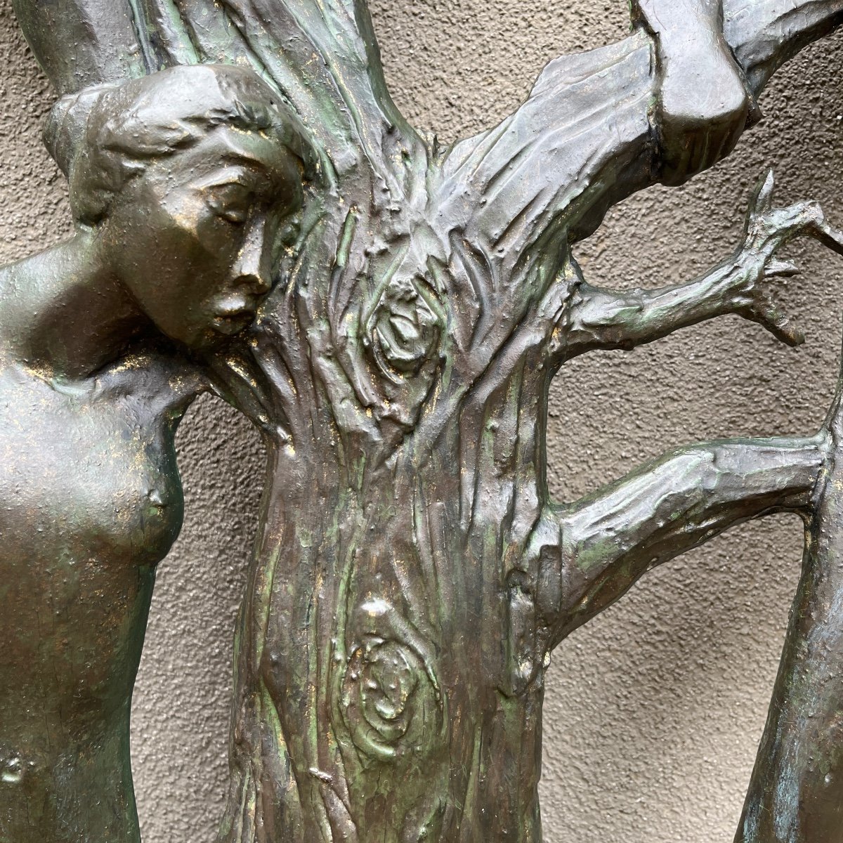 Jozef (jos) Van Acker "ode To Woman (137cm)" Resin Wall Sculpture, Ca 1960-photo-2