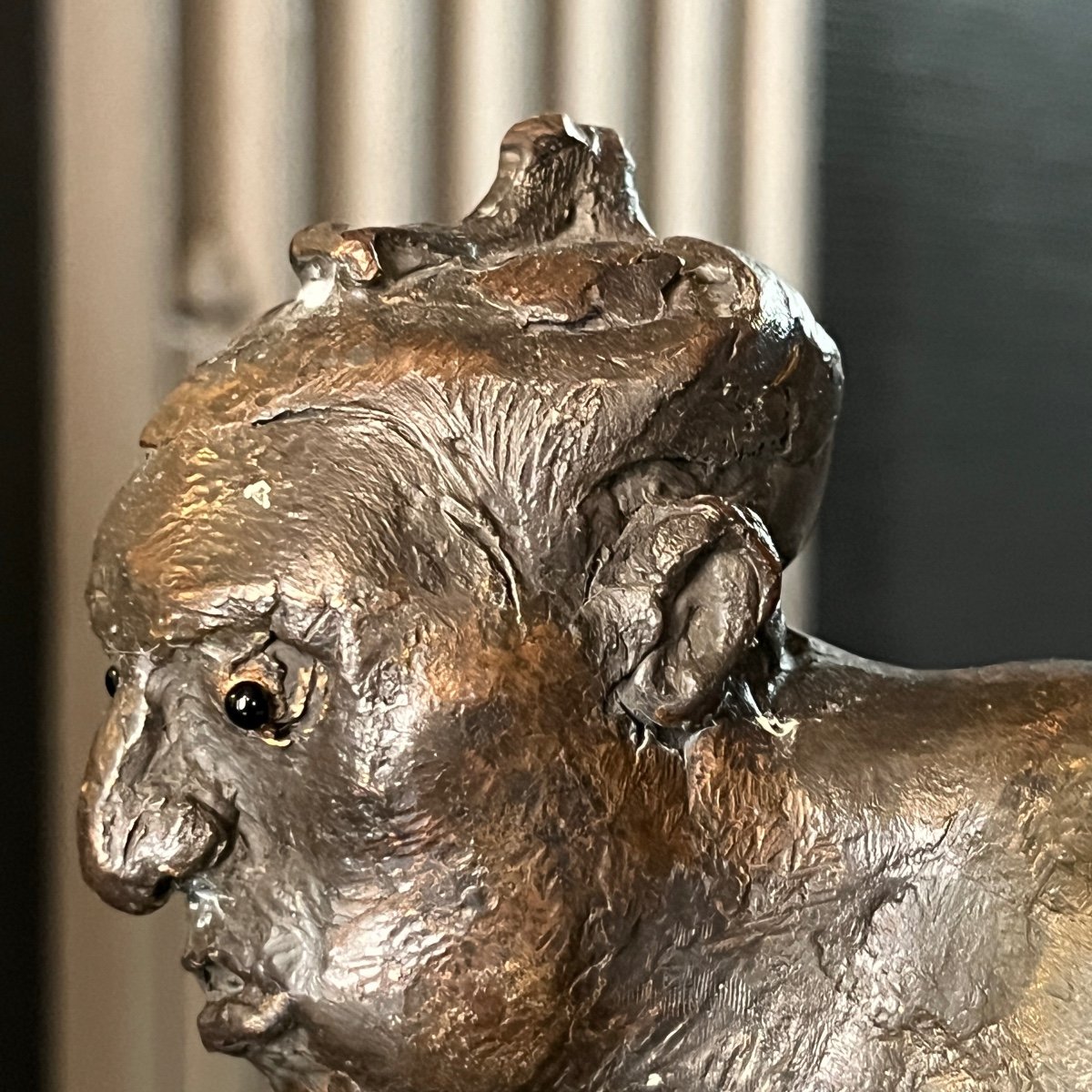 Christian Leroy " Sumo " Sculpture Expressionniste d'Un Homme En Bronze, Cire Perdue, Ca 1970-photo-1