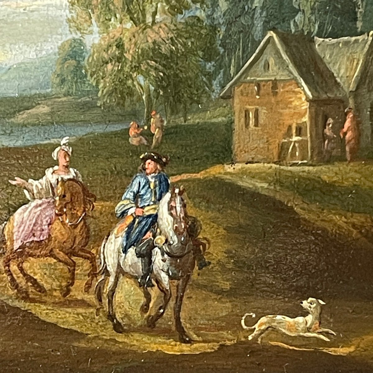 Entourage De Jan Peeter Verdussen,  Paire De Petits Tableaux, Huile Sur Panneau, 18ème Siècle-photo-4