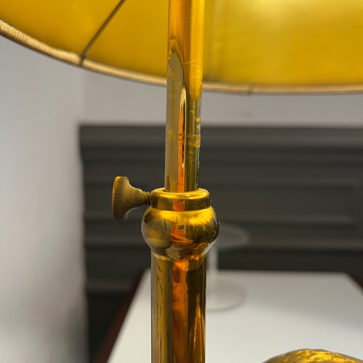 Maison Jansen, Gilt Bronze 'cobra' Table Lamp, Hollywood Regency Ca 1970-photo-6