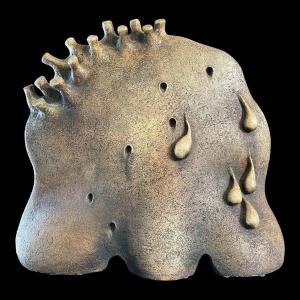 Yves Rhaye, Important (67cm) Brutalist Ceramic Fantastic Biomorphic Sculpture, Ca 1960s