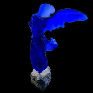 Yves Klein Pour Lalique France" La Victoire De Samothrace 62" Sculpture En Cristal 39/83, 2011