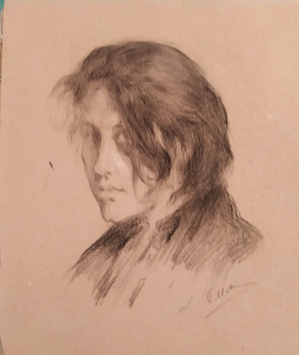 Léonce Pelletier: Portrait Of A Woman In Charcoal