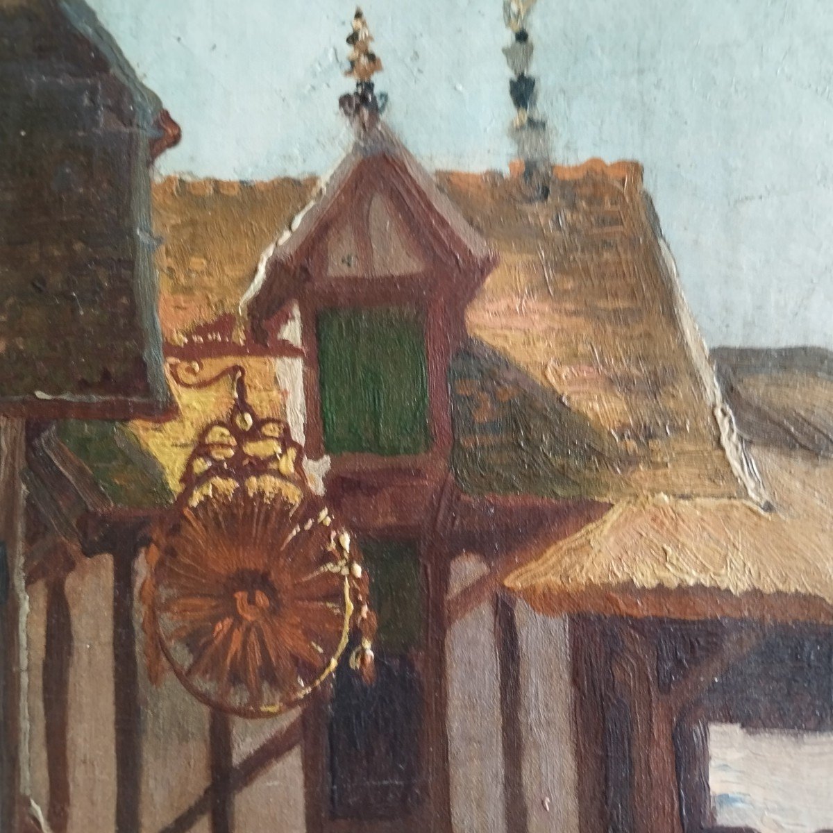 Jjscherrer: "chennevières Old House" Oil On Canvas 1905-photo-4