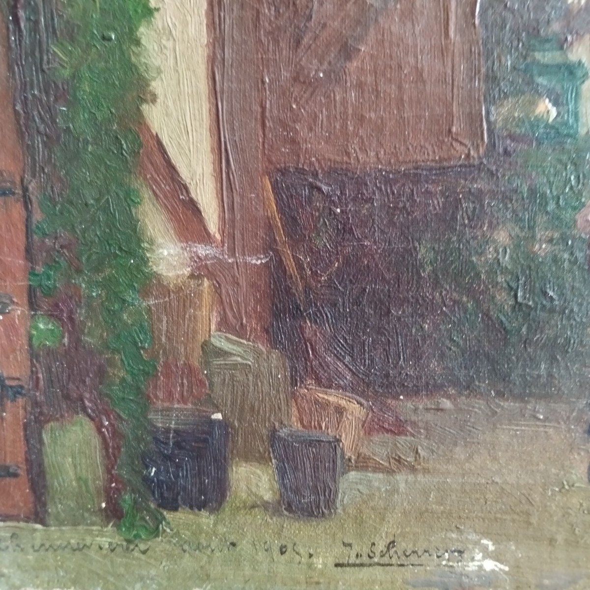 Jjscherrer: "chennevières Old House" Oil On Canvas 1905-photo-1