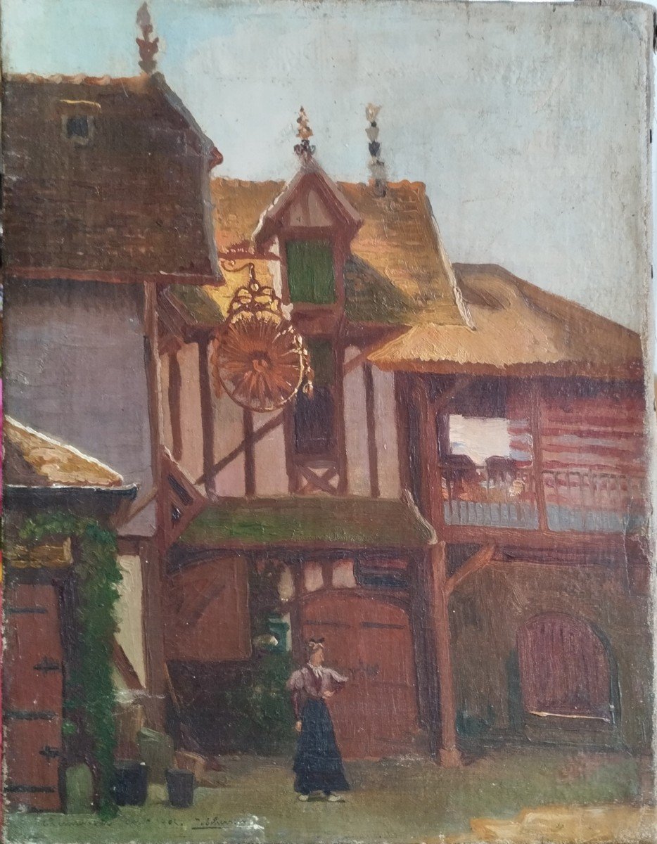 Jjscherrer: "chennevières Old House" Oil On Canvas 1905