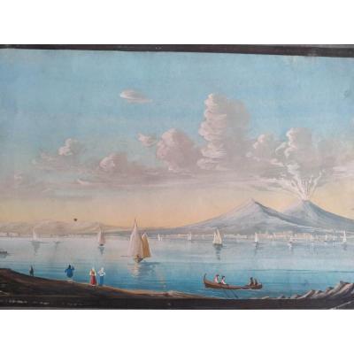 Gouache Napolitaine Vers 1820