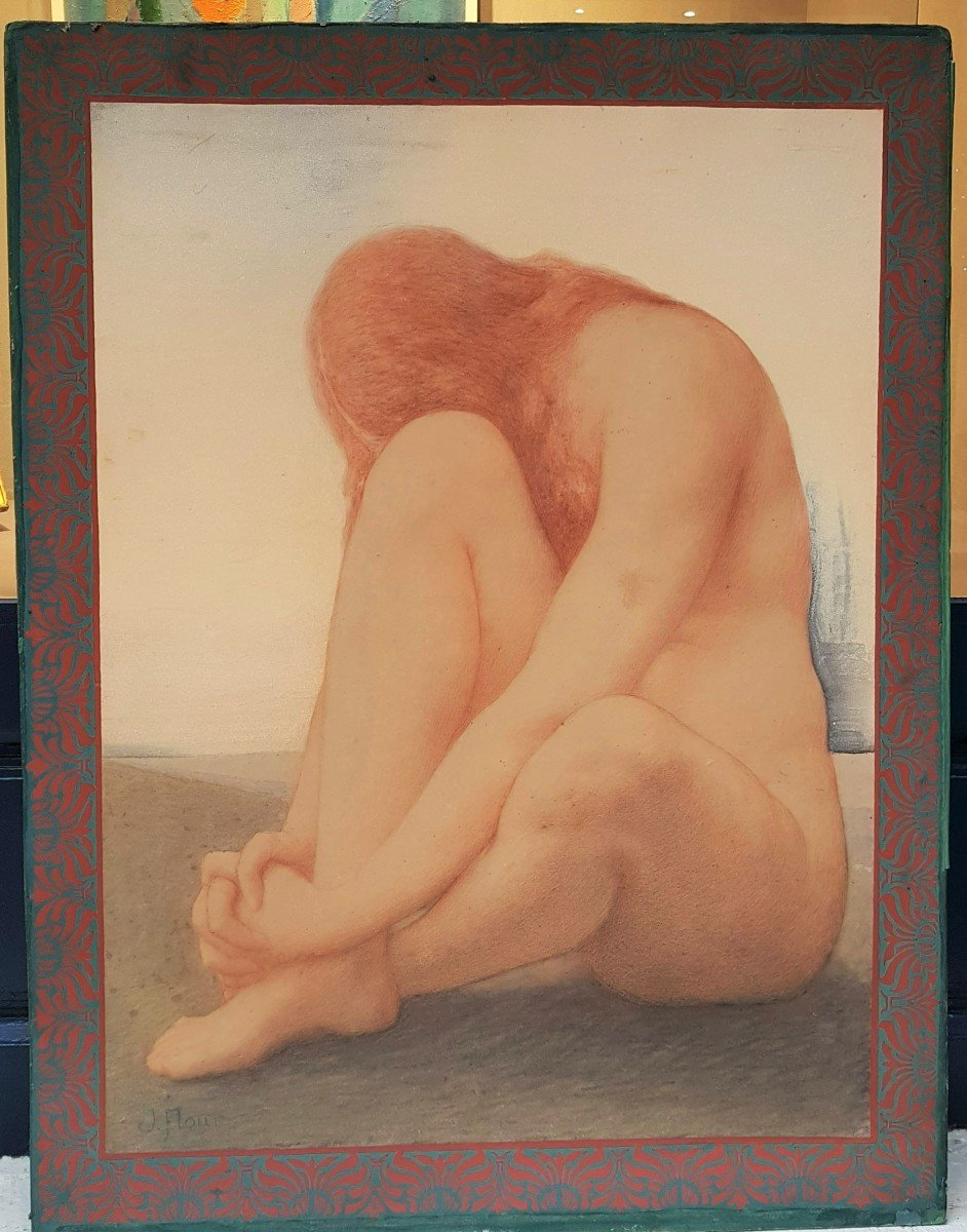 Jules Flour (1864-1921) Symbolist Nude-photo-2