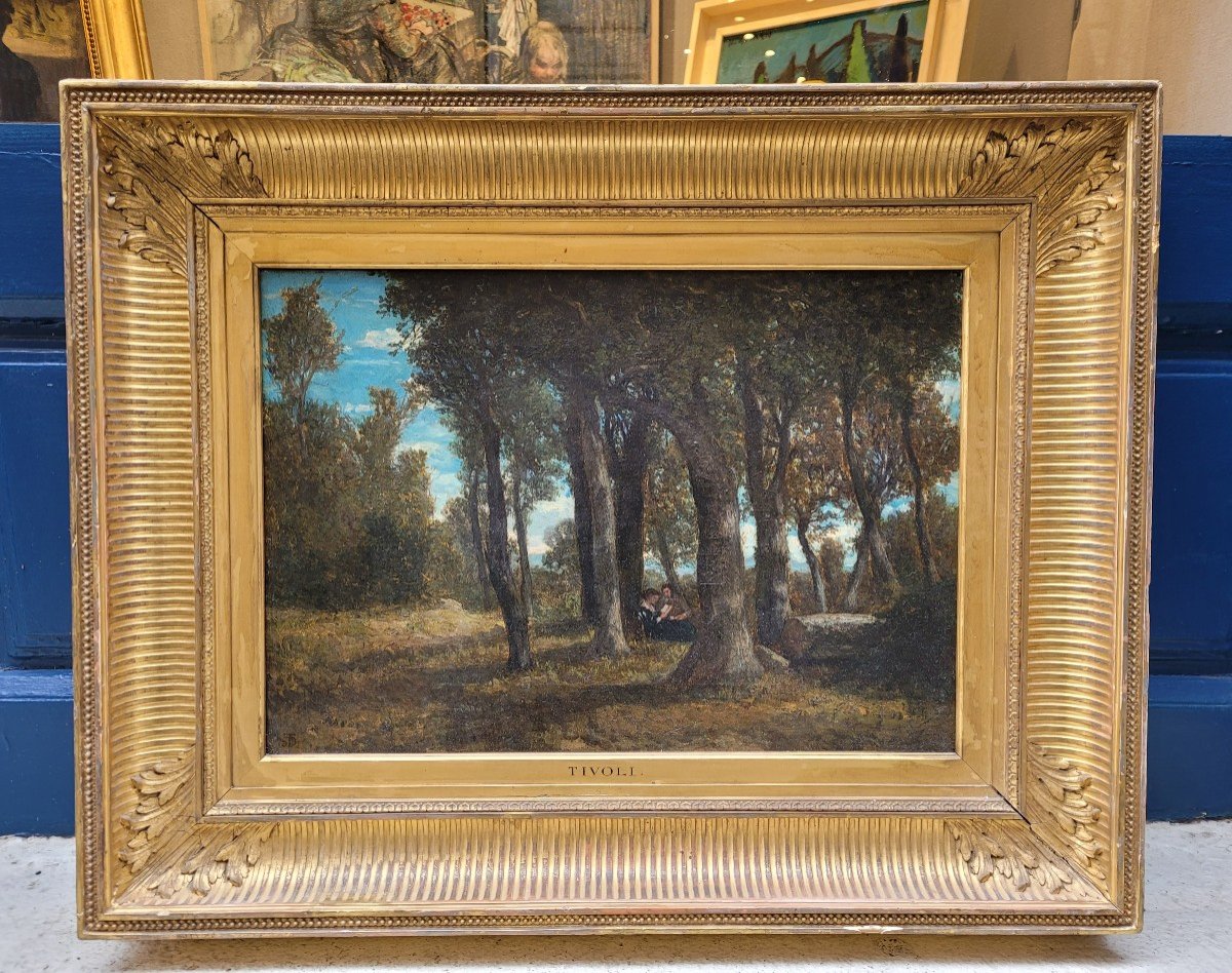 Serafino De Tivoli (1826-1892) Couple Under The Trees-photo-5