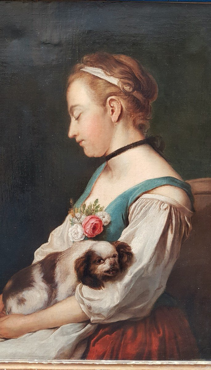 Italian School 18th Century Young Woman Sleeping-photo-4