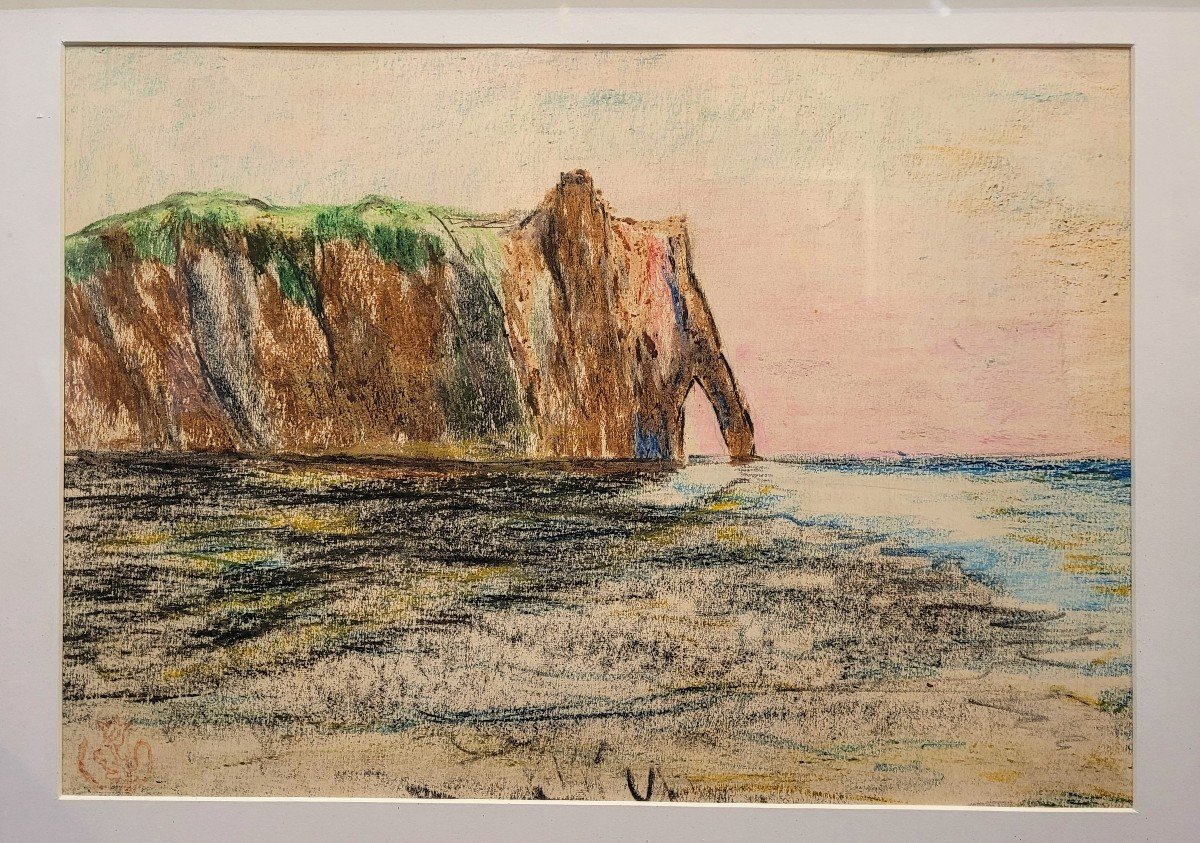 &Eacute;mile Schuffenecker (1851-1934)  Les falaises d&#039;Etretat-photo-2