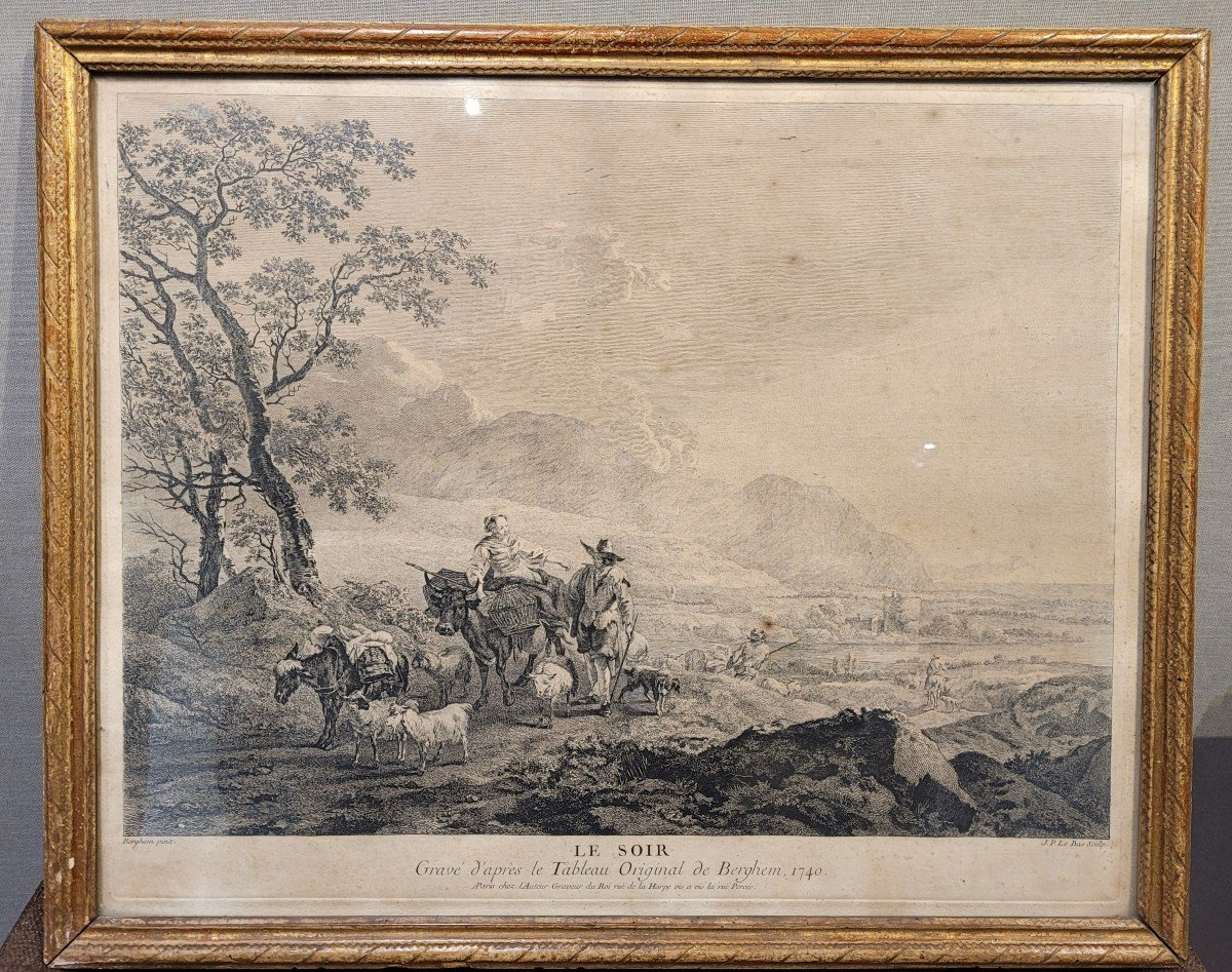 Pair Of 18th Century Engravings And Frames-photo-3