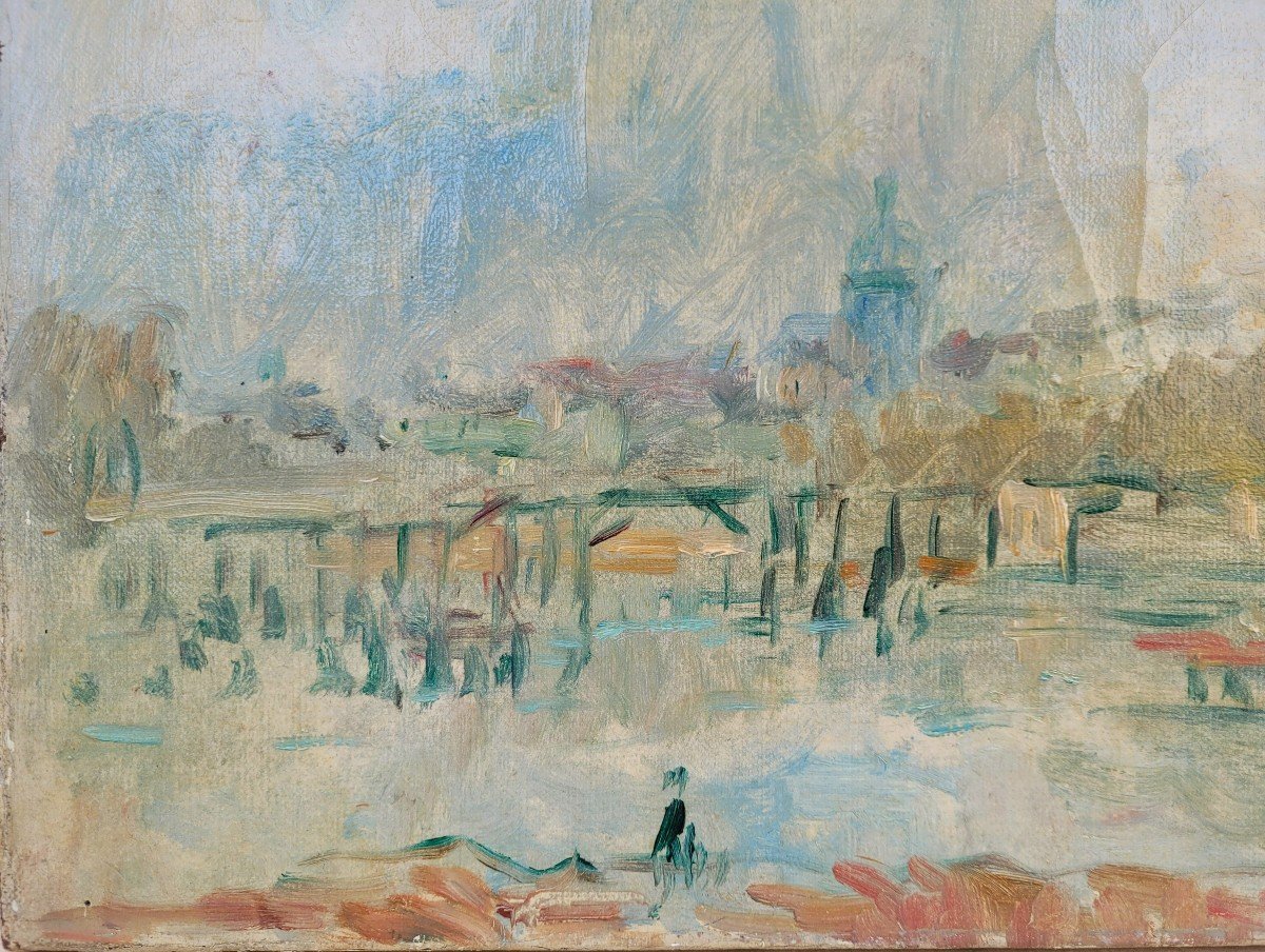 Albert LEBOURG (1849-1928) La Seine &agrave; Paris-photo-3