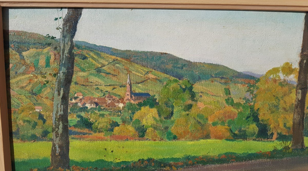 Léon Carré (1878-1942) Village en Alsace-photo-2