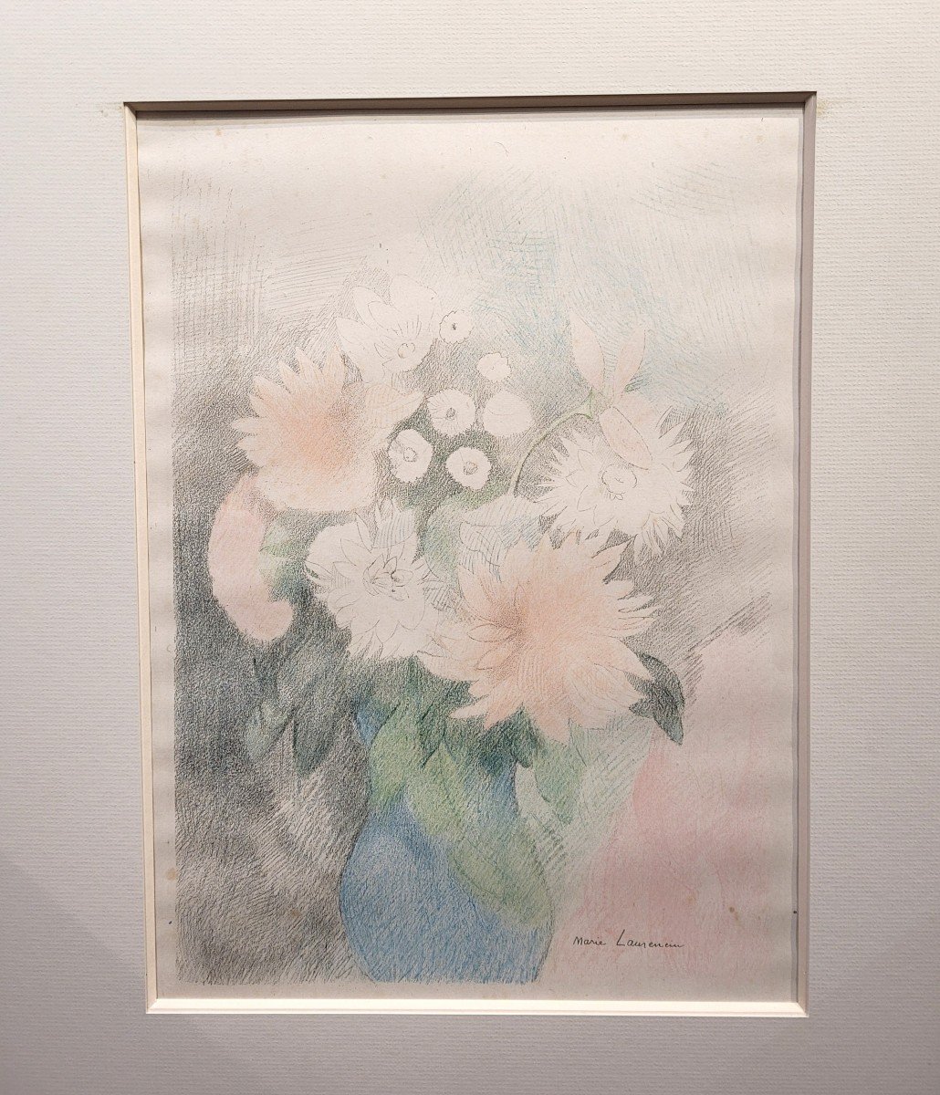 Marie Laurencin (1883-1956) Vase Of Flowers-photo-2