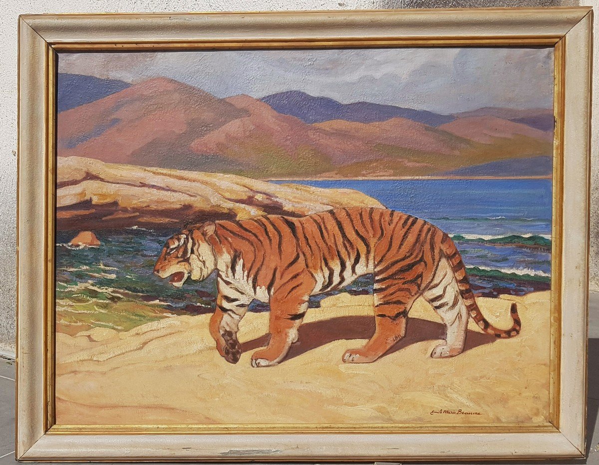 Emile Marie BEAUME (1887-1967) Le tigre-photo-2