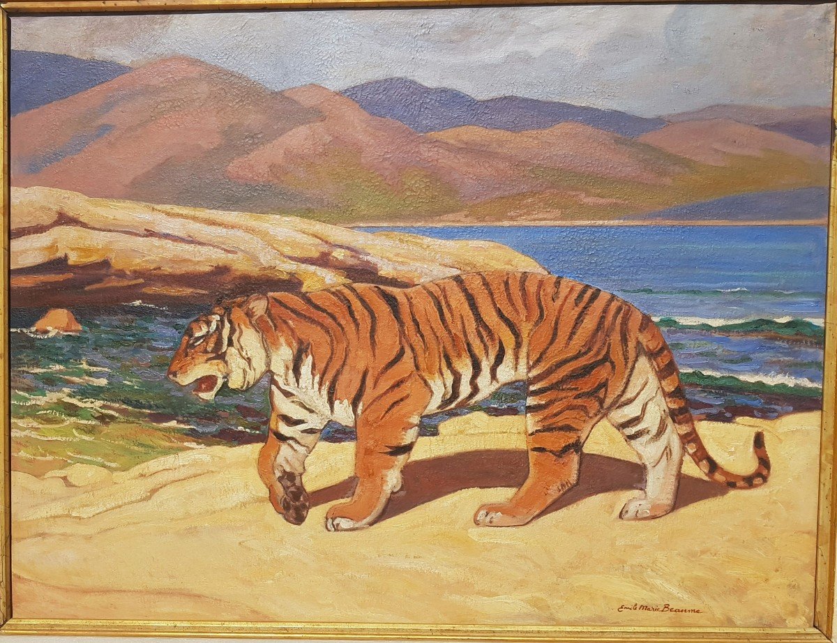 Emile Marie BEAUME (1887-1967) Le tigre