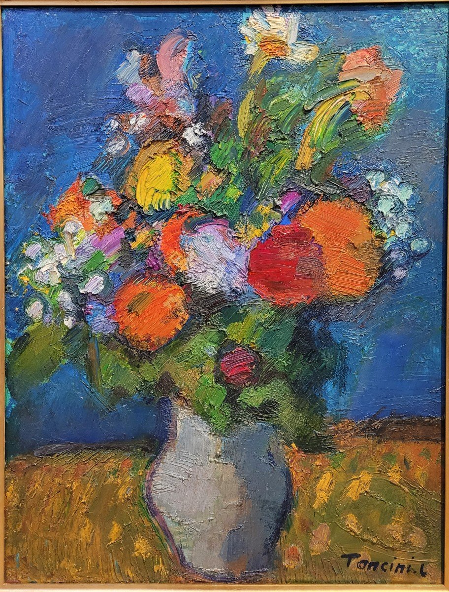 Louis Toncini (1907-2002) Vase De Fleurs 