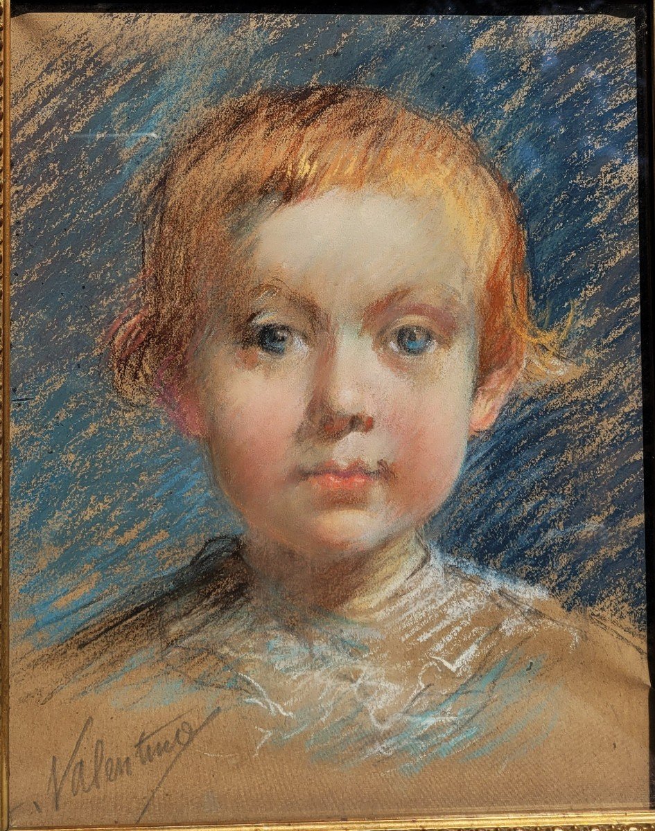 Amélie Valentino (1842-1921) Portrait d'enfant