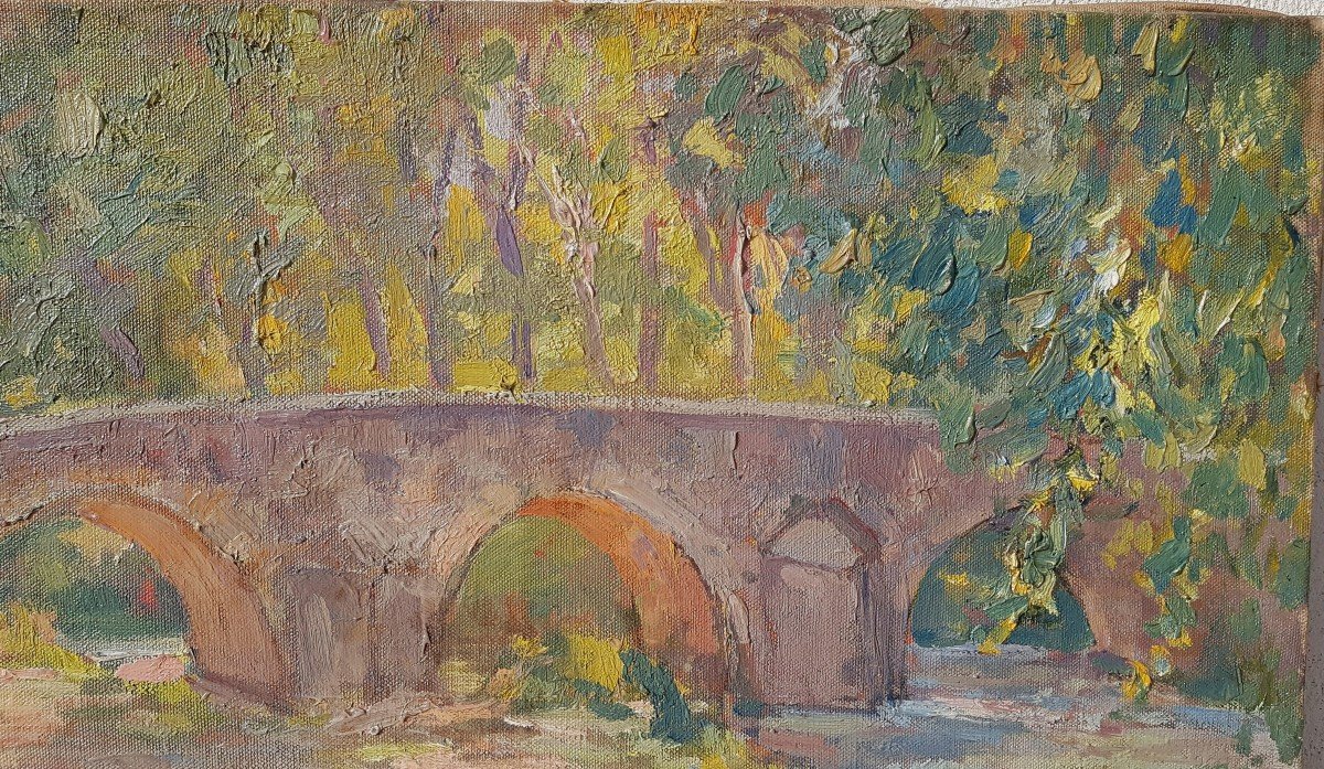 Ulisse CAPUTO (1872-1948) Aix en Provence, le pont de Saint-Pons-photo-3