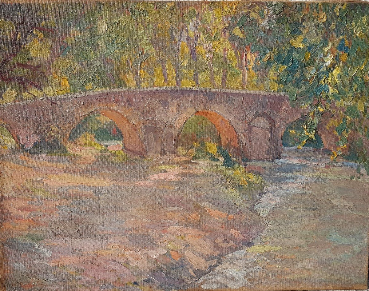 Ulisse CAPUTO (1872-1948) Aix en Provence, le pont de Saint-Pons