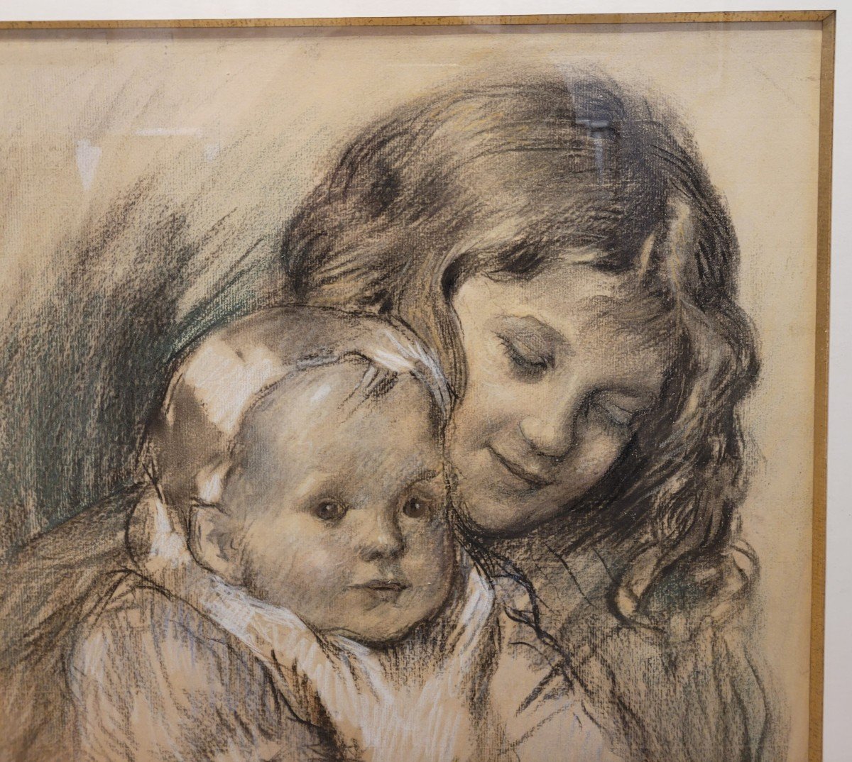 Abel Faivre (1867-1945) Jeune femme et enfant-photo-2