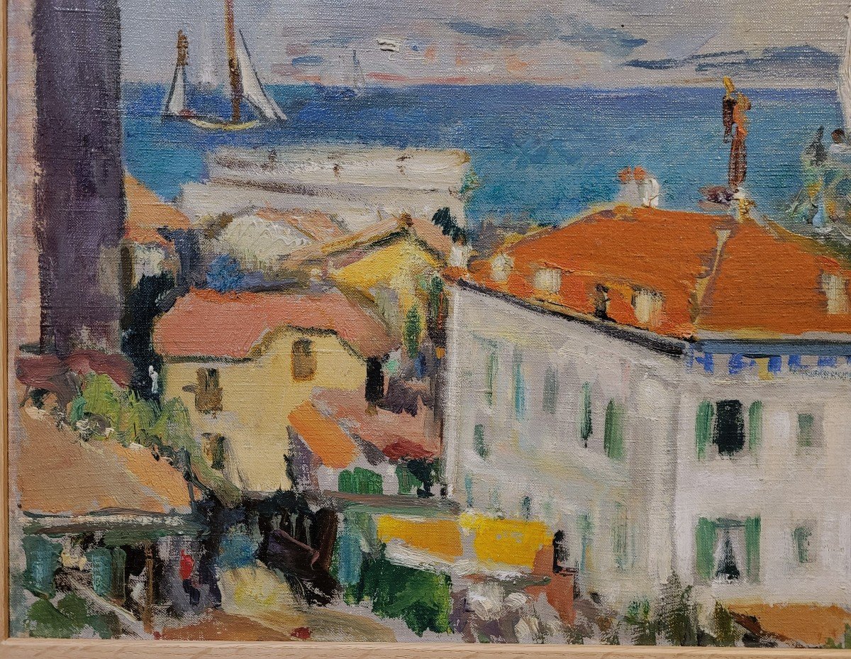 Pierre Pruvost (1921-2008) View In Antibes-photo-4