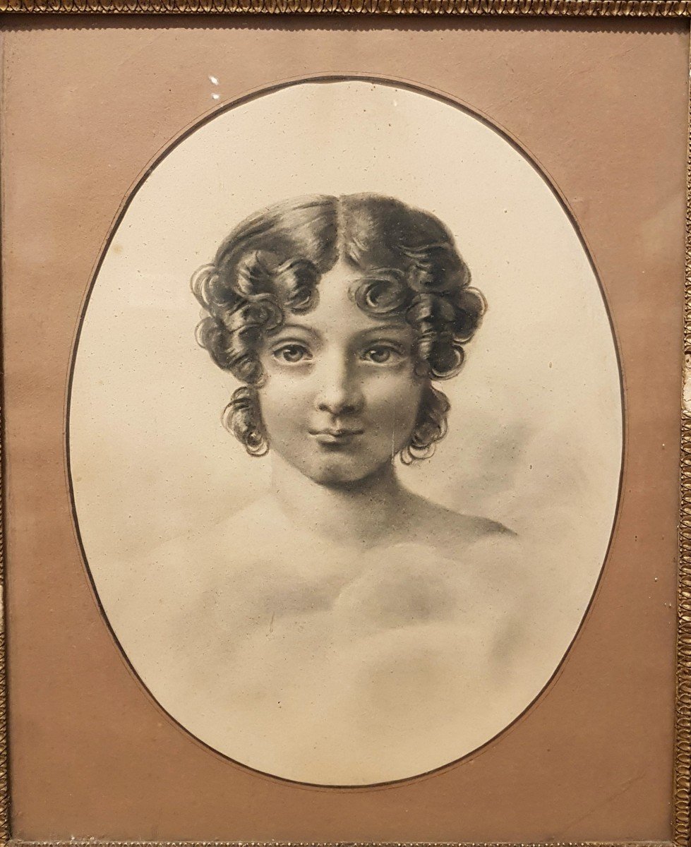 Ecole Française 1820 Portrait d'enfant-photo-3