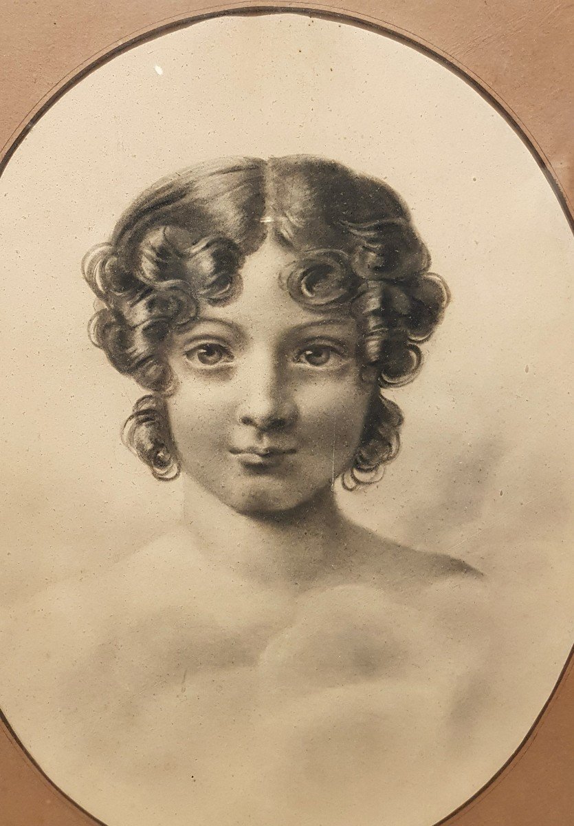 Ecole Française 1820 Portrait d'enfant