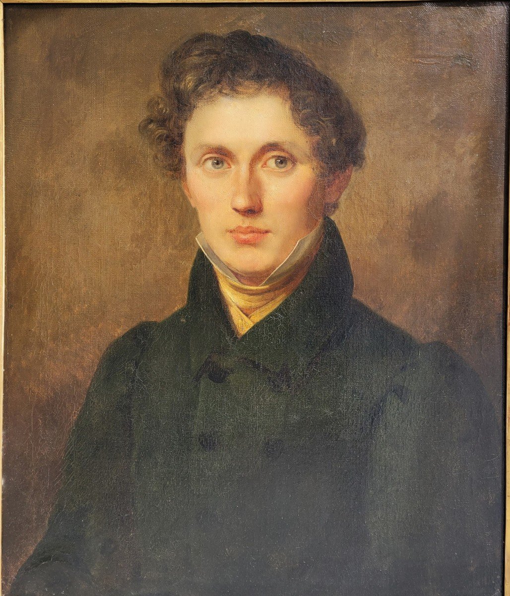 French School 1820 Portrait Of A Young Man-photo-2