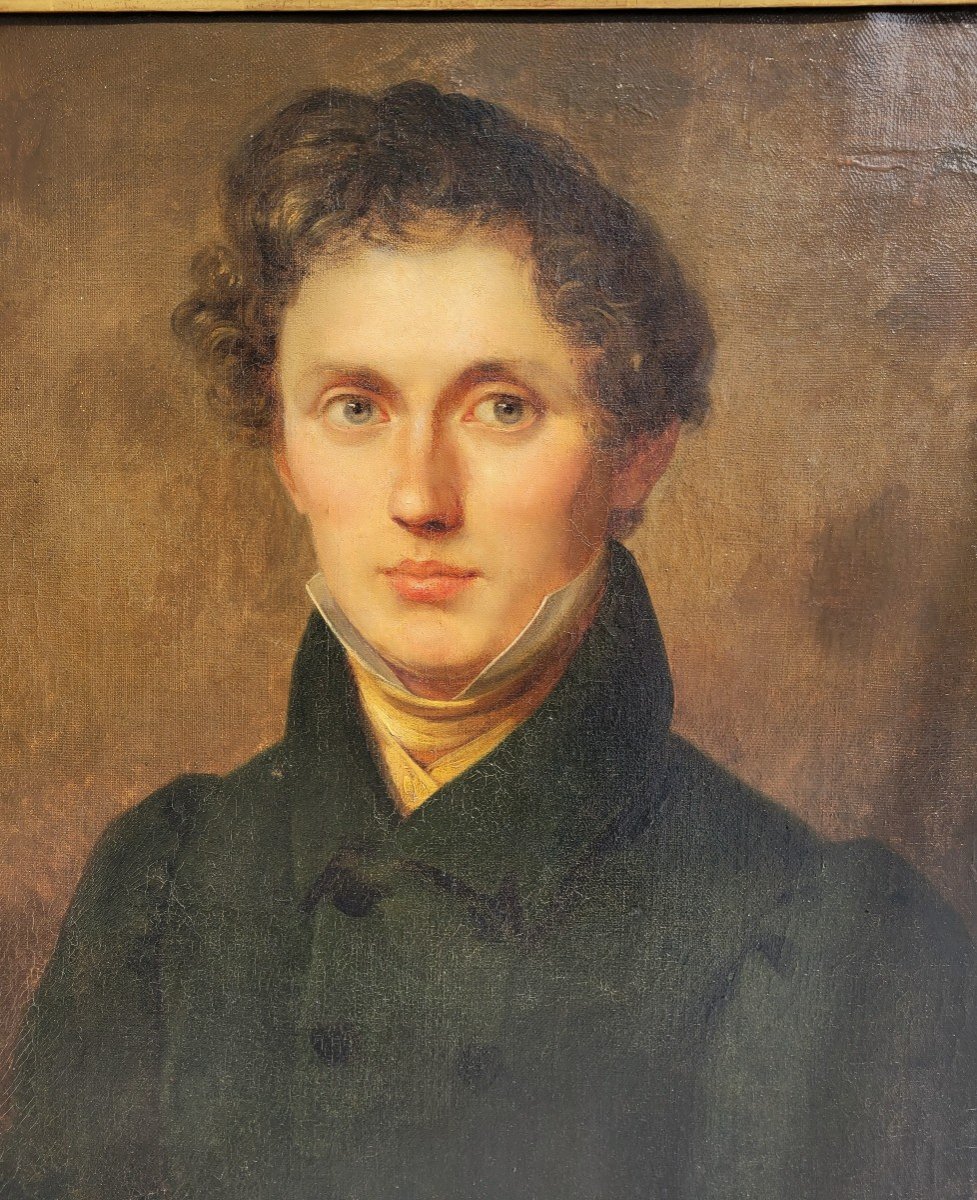 French School 1820 Portrait Of A Young Man-photo-3