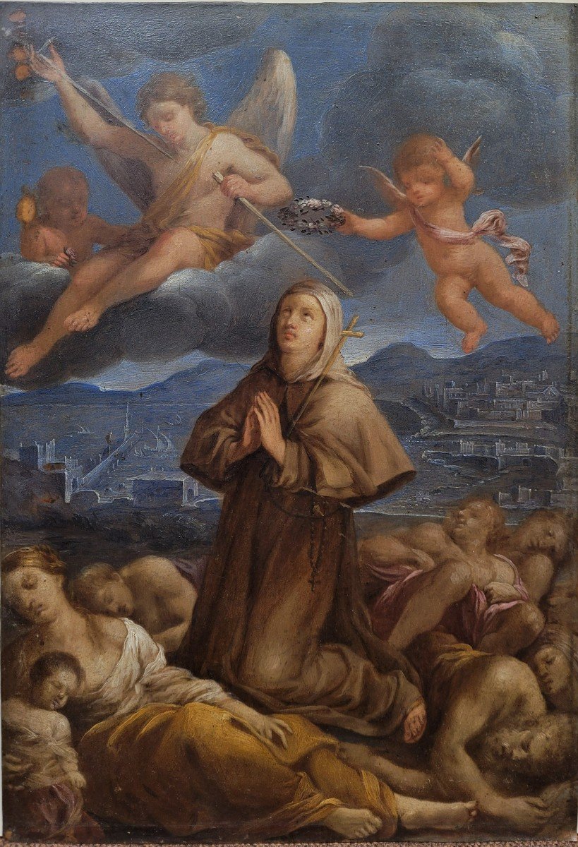   Sainte Rosalie interc&eacute;dant pendant la peste de Palerme de 1625  Carlo Maratta-photo-3