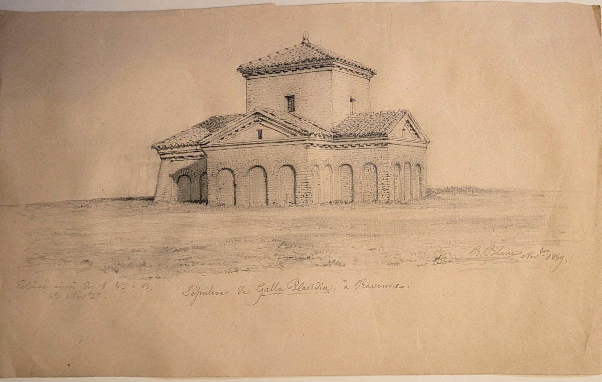 Benoit Blanc Known As Benoni (1813-1887) Mausoleum Of Galla Placidia In Ravenna-photo-2