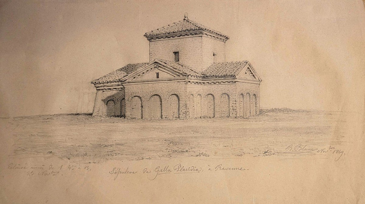 Benoit Blanc Known As Benoni (1813-1887) Mausoleum Of Galla Placidia In Ravenna