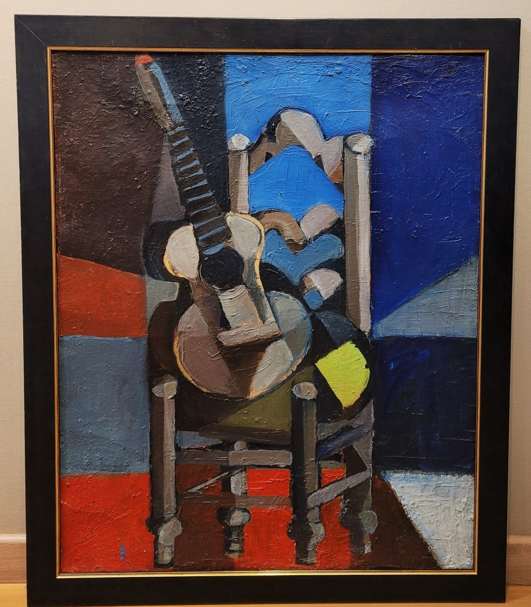 Jacques Carelman (1929 - 2012) Chair And Guitar