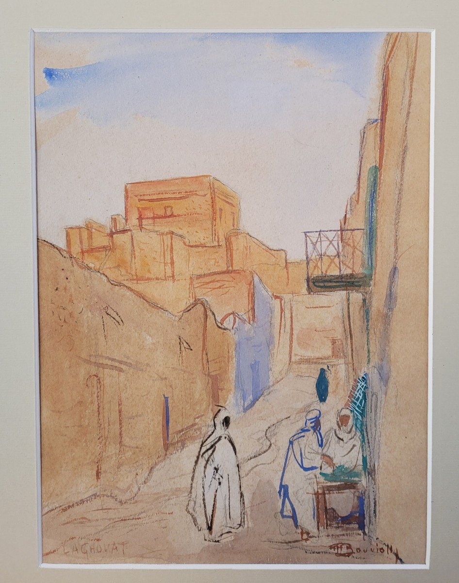 Maurice Bouviolle (1893-1971) A Street In Laghouat-photo-4