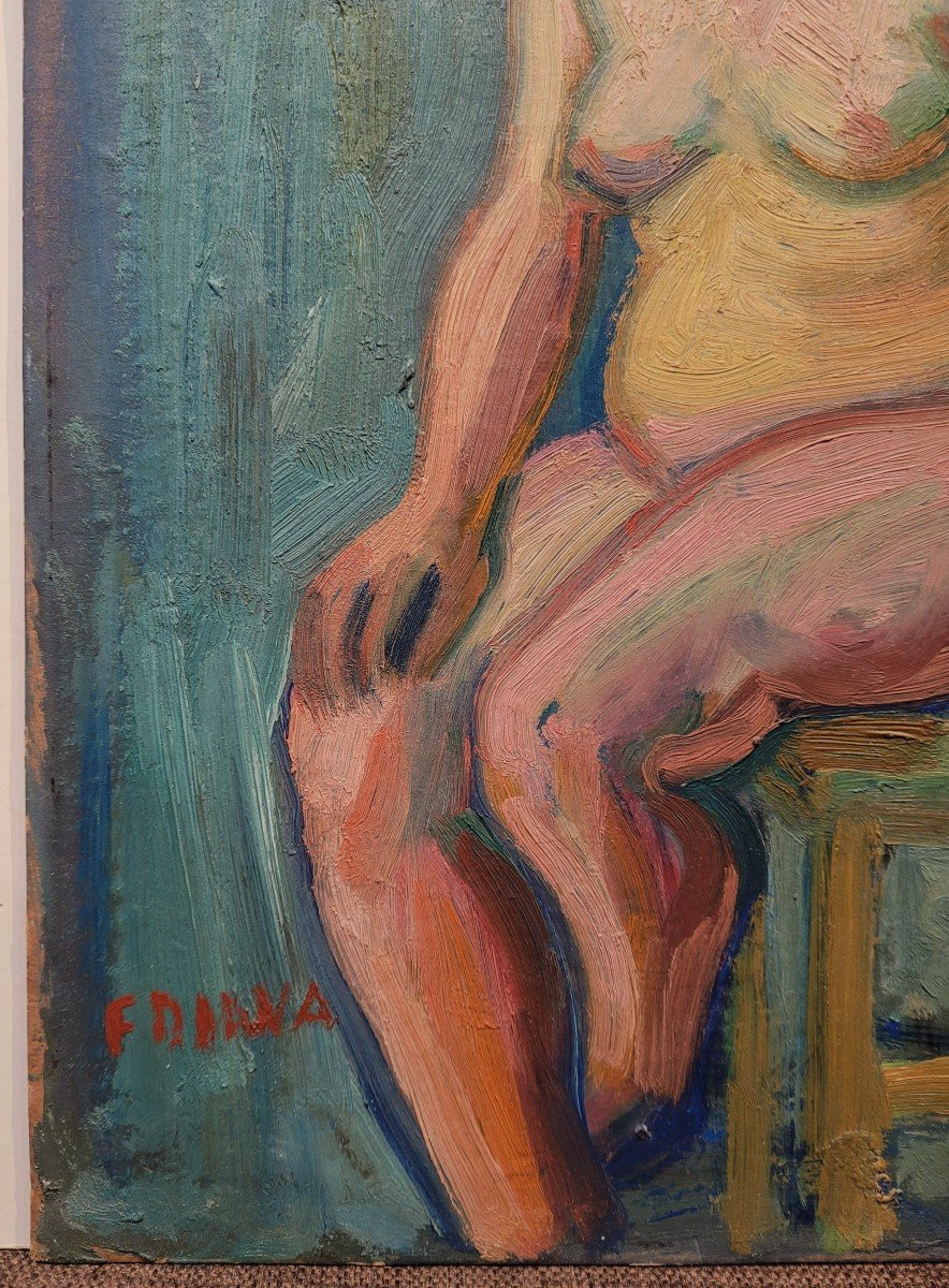 François Diana (1903-1993) Nude In The Workshop-photo-2