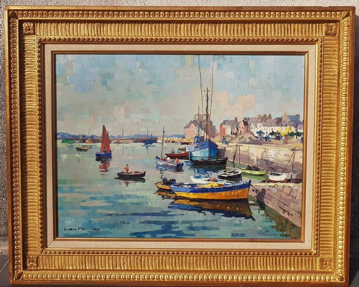 Léopold Pernes (1912-1980) Le Port de Concarneau-photo-2