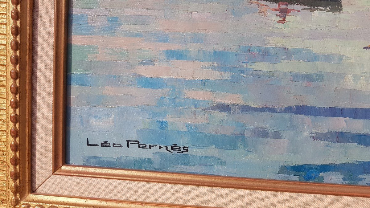 Léopold Pernes (1912-1980) Le Port de Concarneau-photo-2