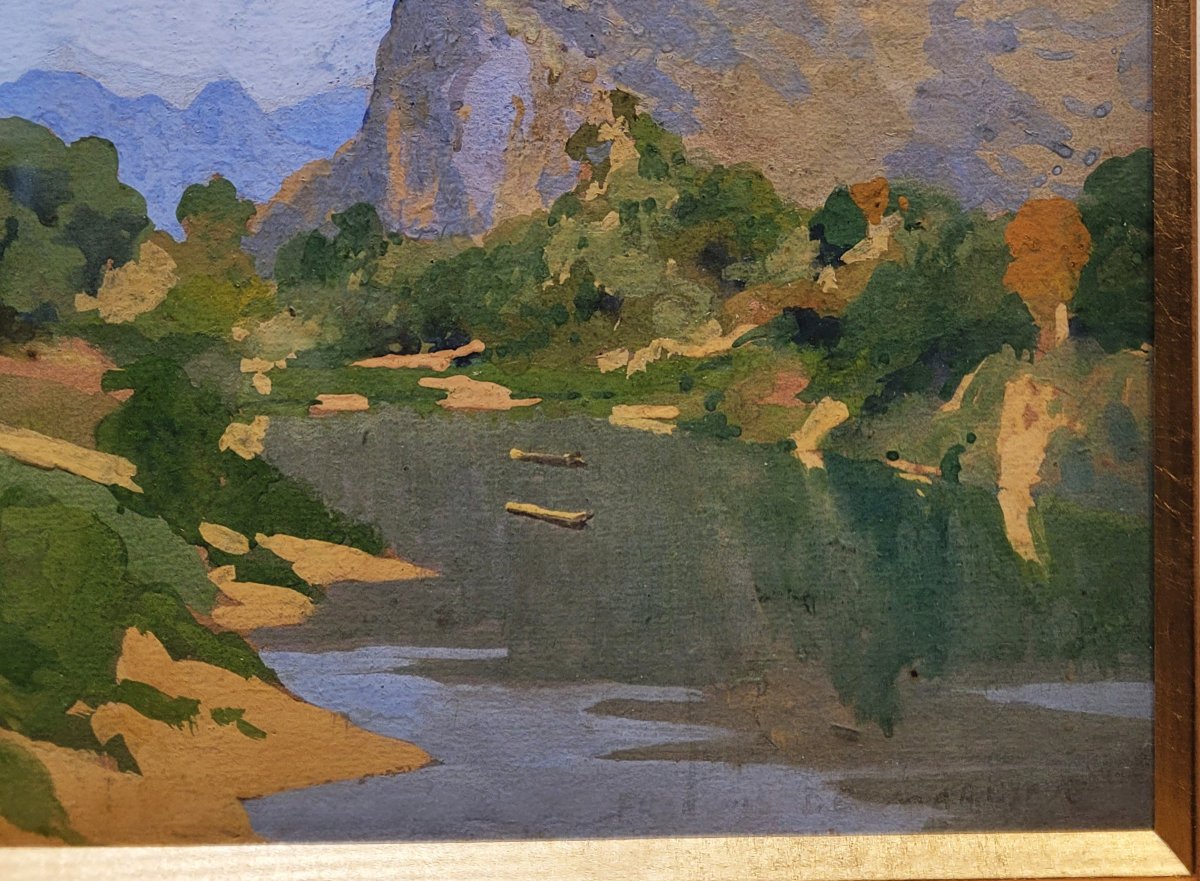 François De Marliave (1874-1953) River In Asia-photo-2