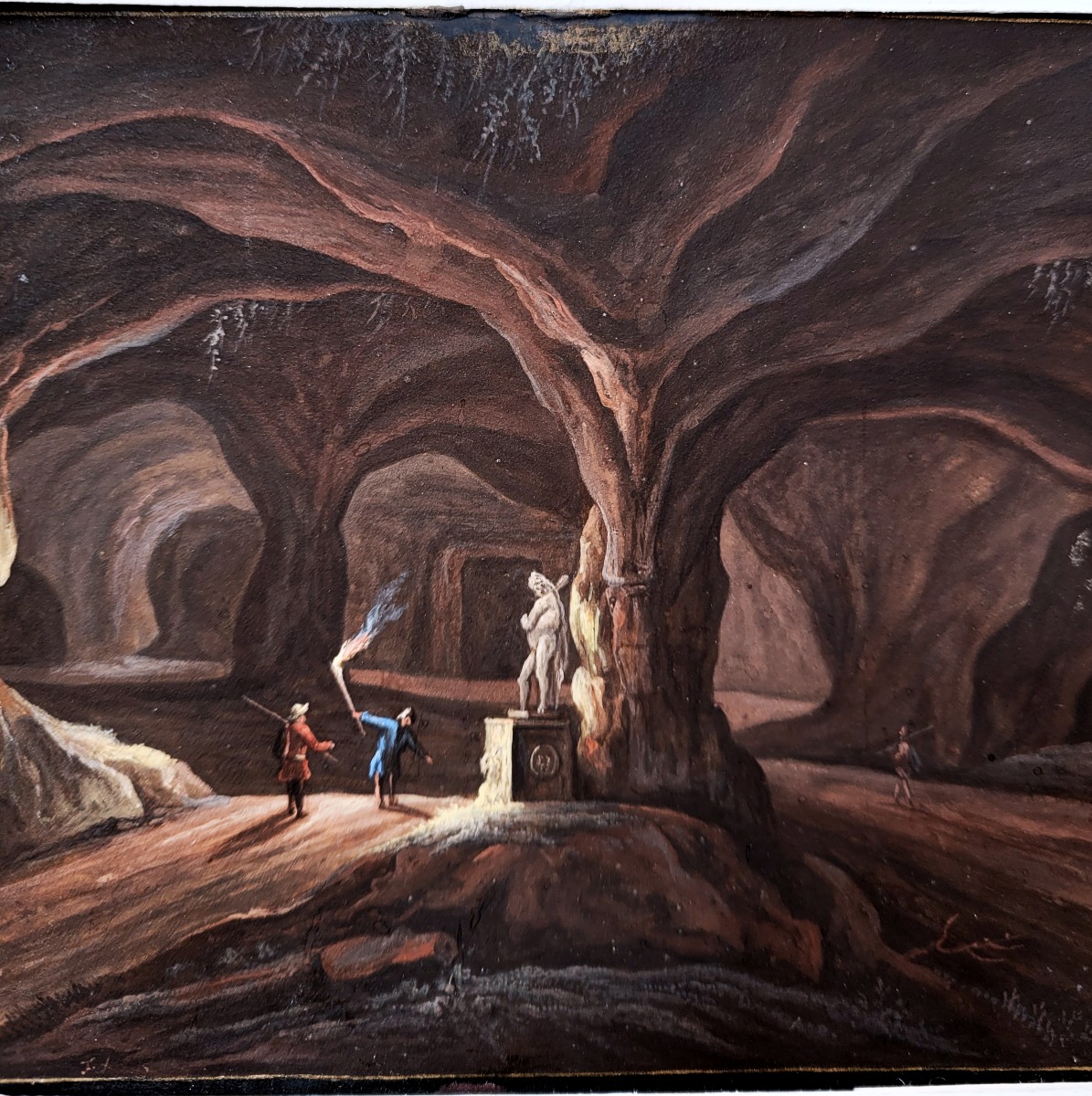 Italian School 19th Discovery Of The Statue Of Hercules In The Cave-photo-3
