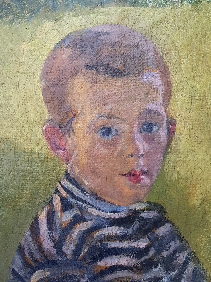 Jeanne Gauzy (1886-1968) Portrait de jeune garçon-photo-2