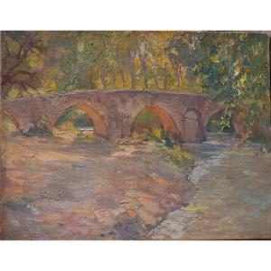 Ulisse CAPUTO (1872-1948) Aix en Provence, le pont de Saint-Pons