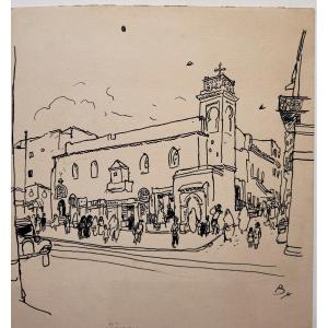 Charles Brouty (1897-1984) Alger, scène de rue