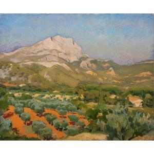 Maurice Delavier (1902-1986) The Sainte-victoire Mountain 