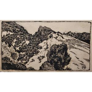 Marius Barret (1865-1929) The Hills Of Allauch